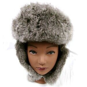 Mad Bomber Hat Trapper Rabbit Fur Cap Ear Flap Outdoor Winter Adult Unisex Large